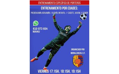 Si te gusta jugar de portero, entrena con nosotros