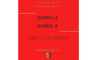 El 22 de agosto comienza la pretemporada de los juveniles